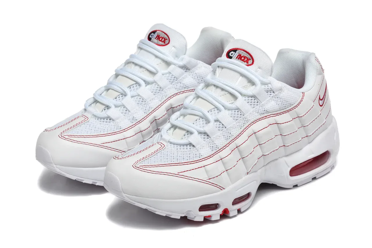 Nike Air Max 95 Blanc et Rouge Sneakers Lifestyle 15