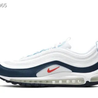 Nike Air Max 97 أبيض بحري أحمر حذاء أسلوب حياة