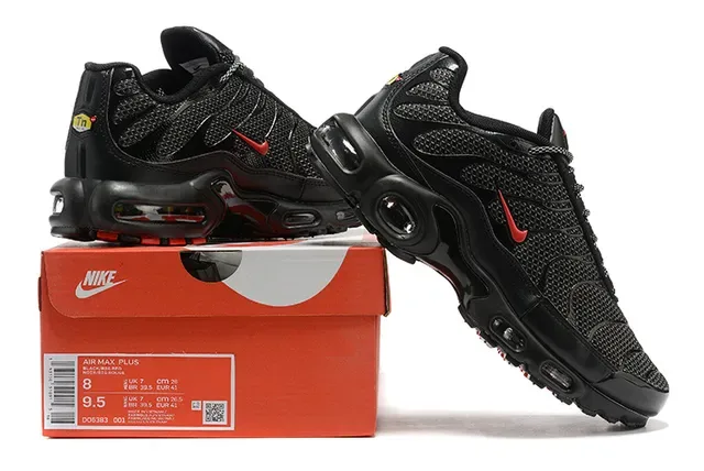 Nike Air Max Plus Black and Red Lifestyle Sneakers 2