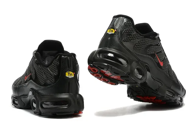 Nike Air Max Plus Black and Red Lifestyle Sneakers 6