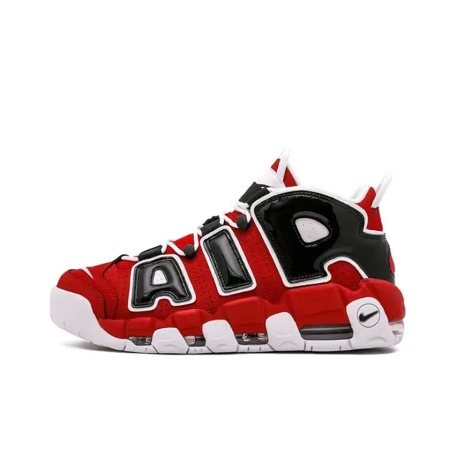 Nike Air More Uptempo Rojo Negro Blanco Zapatillas de Baloncesto 2