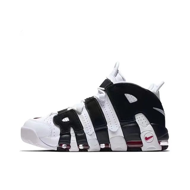 Nike Air More Uptempo Rojo Negro Blanco Zapatillas de Baloncesto 8