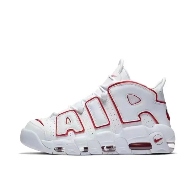 Nike Air More Uptempo Rojo Negro Blanco Zapatillas de Baloncesto 9