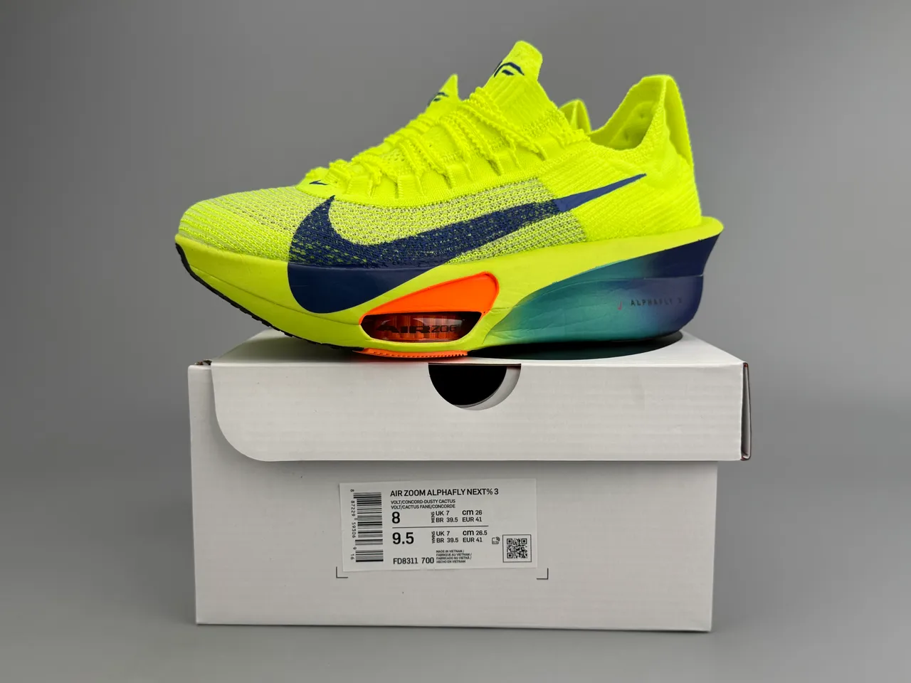 Nike Air Zoom Alphafly 3 Amarillo Neón Azul Marino Naranja zapatillas de correr 2
