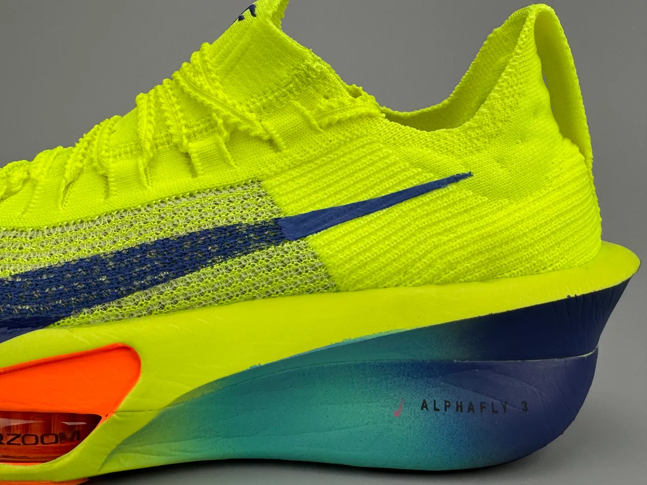 Nike Air Zoom Alphafly 3 Amarillo Neón Azul Marino Naranja zapatillas de correr 3