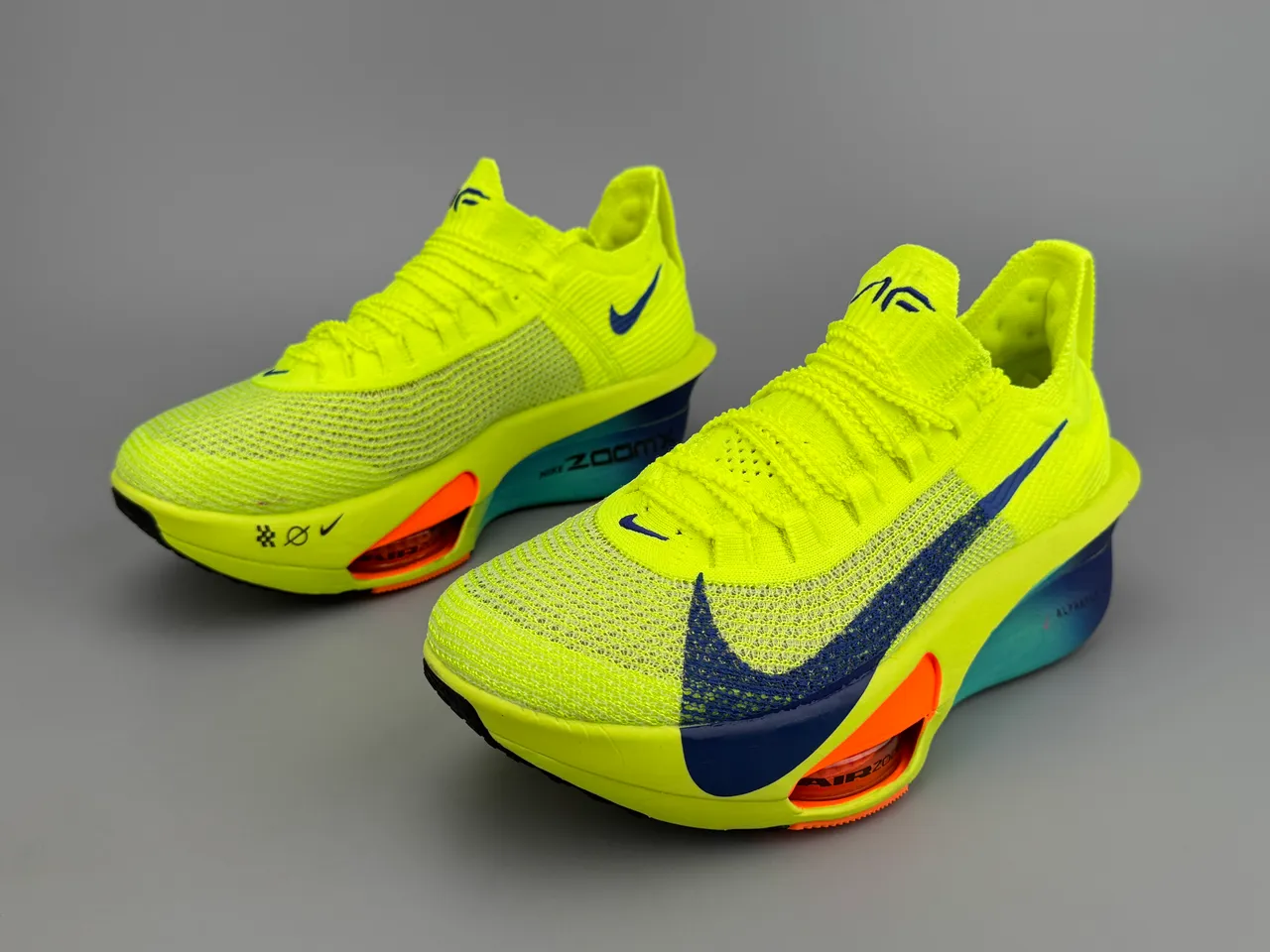 Nike Air Zoom Alphafly 3 Amarillo Neón Azul Marino Naranja zapatillas de correr 7