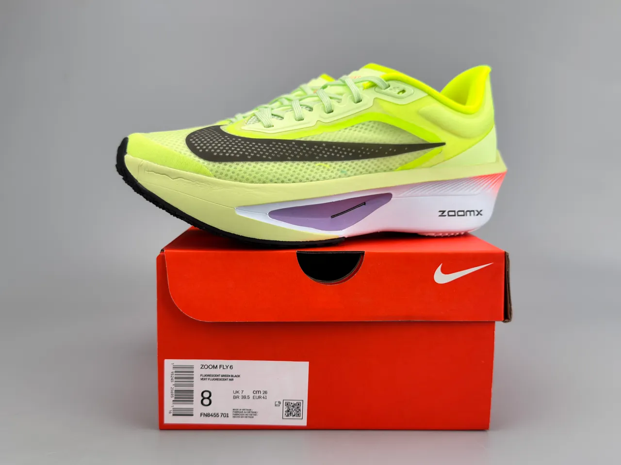 Nike Air Zoom Alphafly Yellow Purple Racing Silhouette Engineered Mesh Upper Running Shoes 2