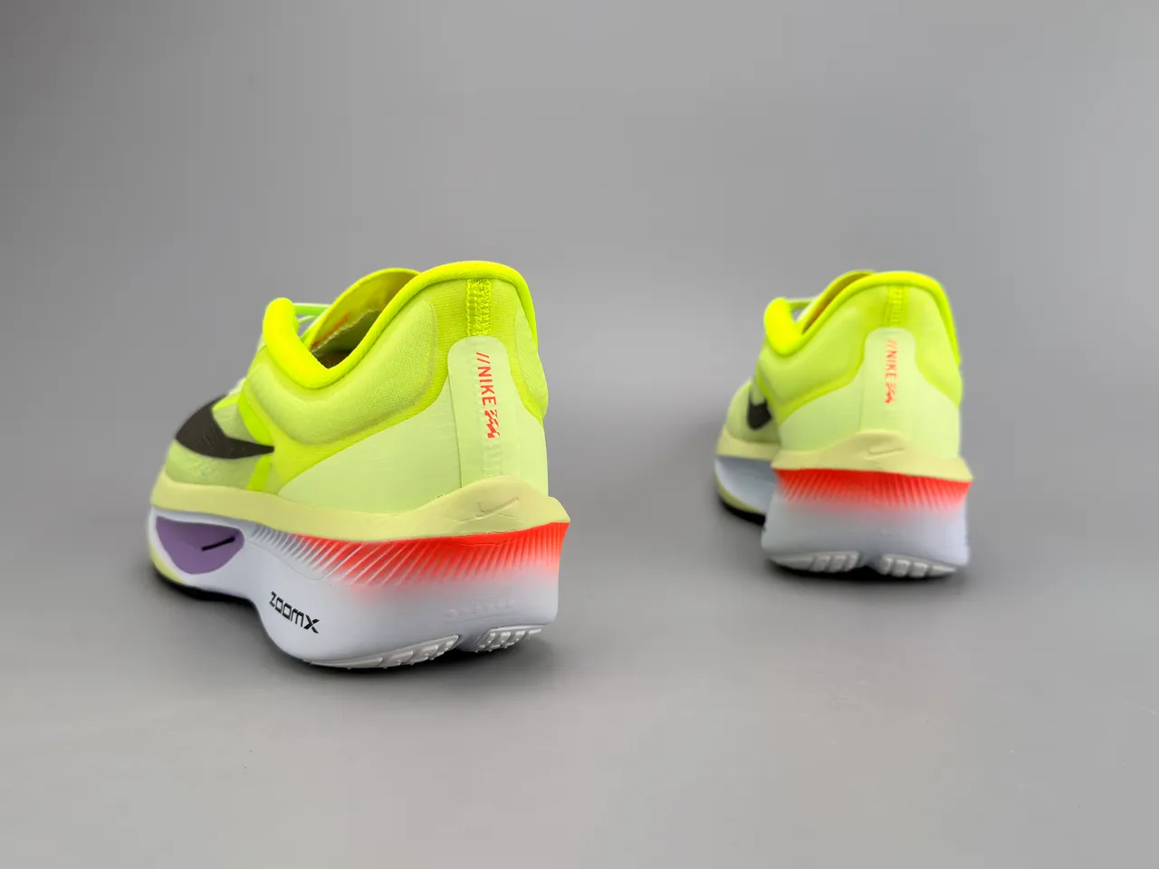 Nike Air Zoom Alphafly Yellow Purple Racing Silhouette Engineered Mesh Upper Running Shoes 6