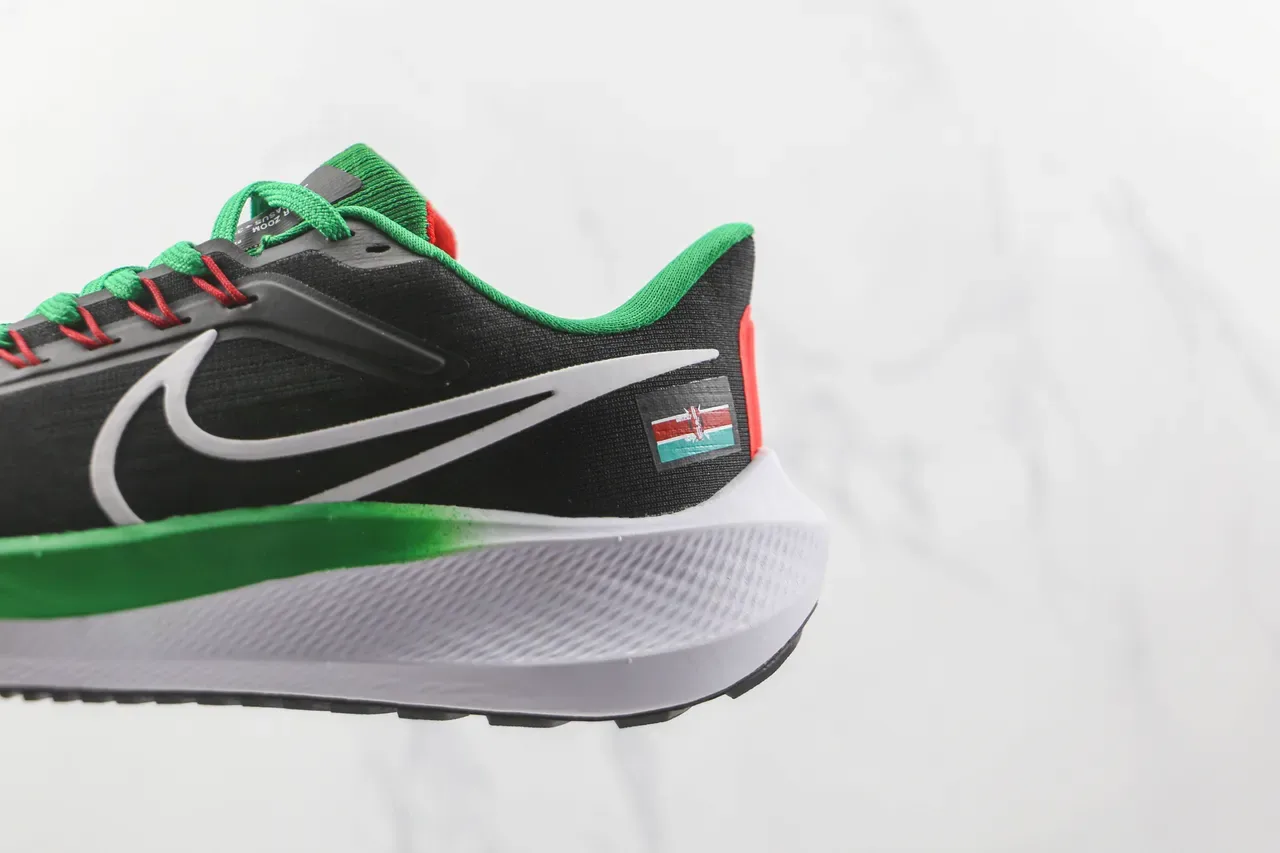 Nike Air Zoom Pegasus Kenya Black Green Running Shoes 7