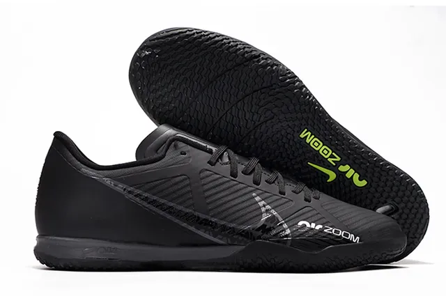 Nike Air Zoom Branco Laranja Baixo Corte Sintético Superior Padrão Geométrico Sobreposição Sapatos de Futebol Indoor 5