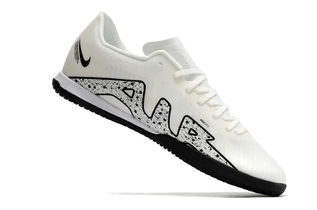 Nike Air Zoom Branco Laranja Baixo Corte Sintético Superior Padrão Geométrico Sobreposição Sapatos de Futebol Indoor 20