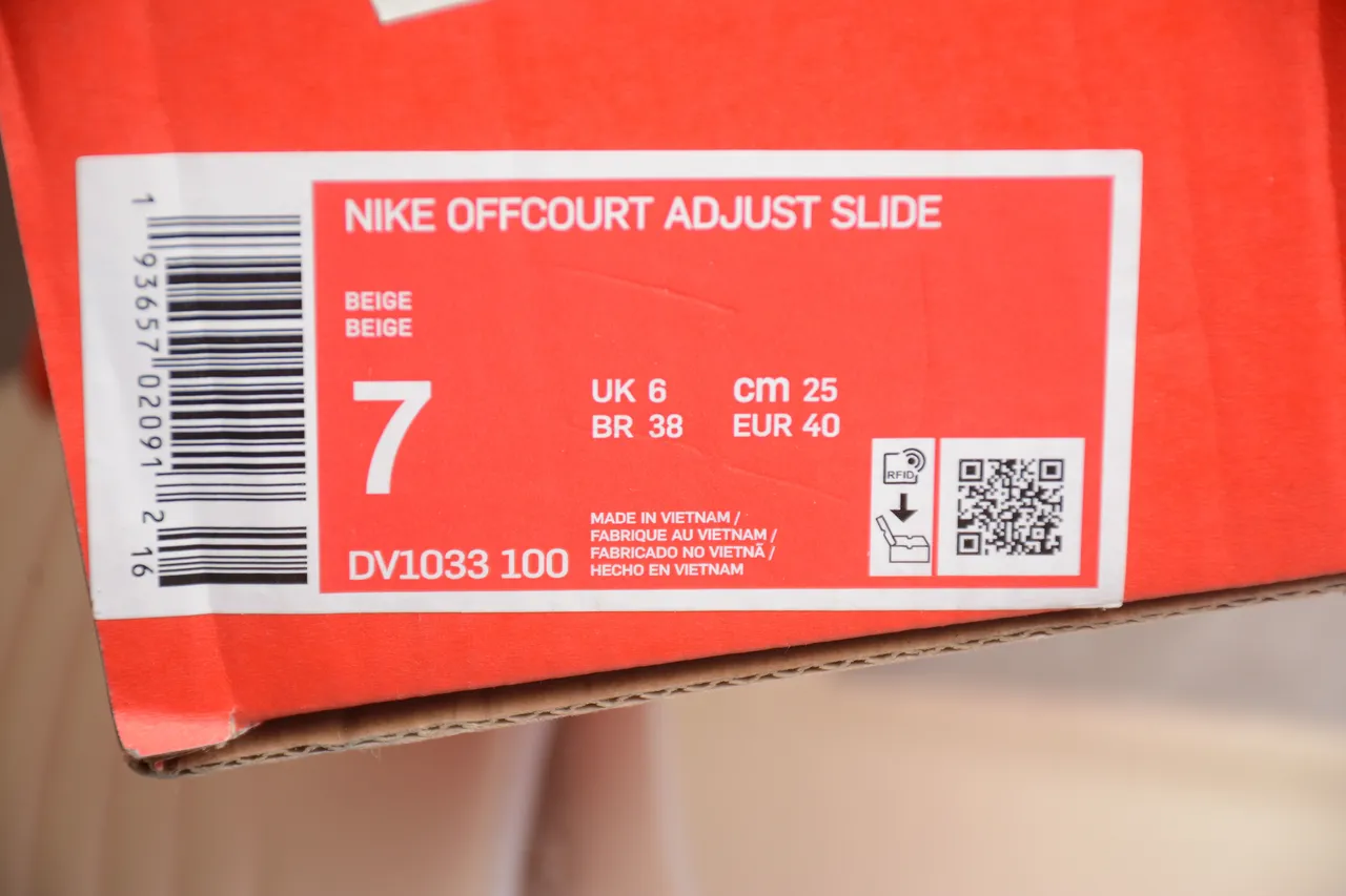 Nike Benassi Beige Orange Molded EVA Sole Single Strap Slippers 2