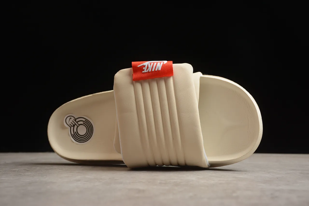 Nike Benassi Beige Orange Molded EVA Sole Single Strap Slippers 11