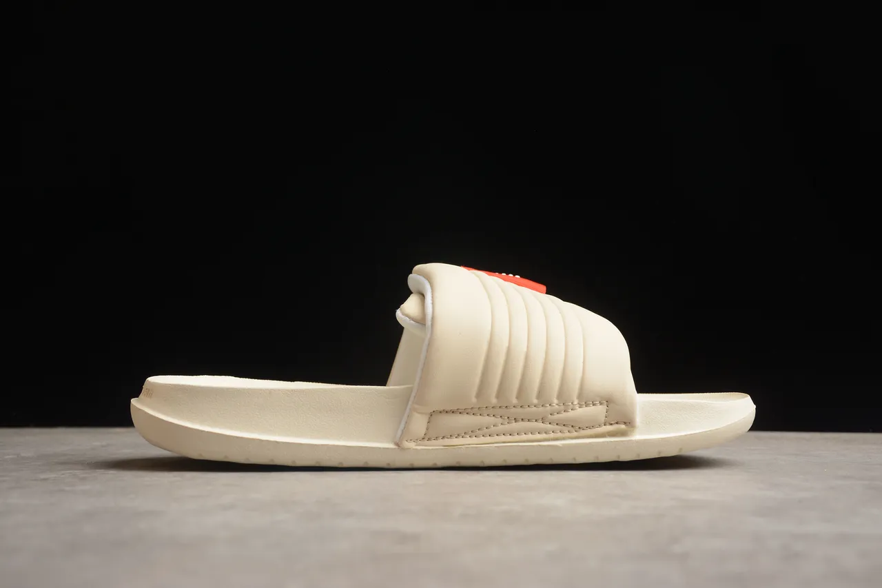 Nike Benassi Beige Orange Molded EVA Sole Single Strap Slippers 12