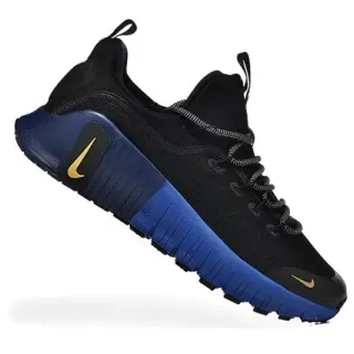 Nike Black and Royal Blue Gold Swoosh Lifestyle Sneakers