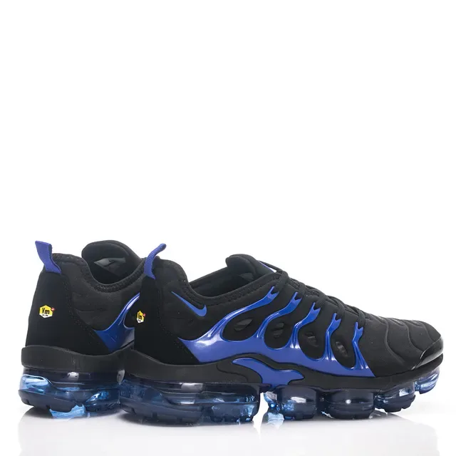 Nike Black Blue Flame-Pattern Cage Overlay Translucent Visible Air Sole Lifestyle Sneakers 3
