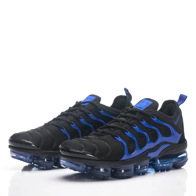 Nike Black Blue Flame-Pattern Cage Overlay Translucent Visible Air Sole Lifestyle Sneakers 7
