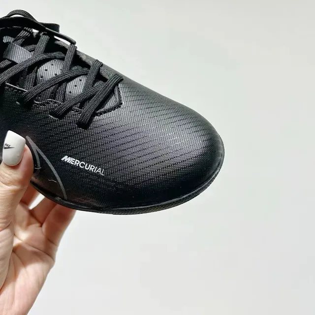 Nike Black Blue Low-Top Synthetic Mesh-Upper Turf Soccer Shoes 13