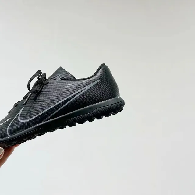 Nike Black Blue Low-Top Synthetic Mesh-Upper Turf Soccer Shoes 16