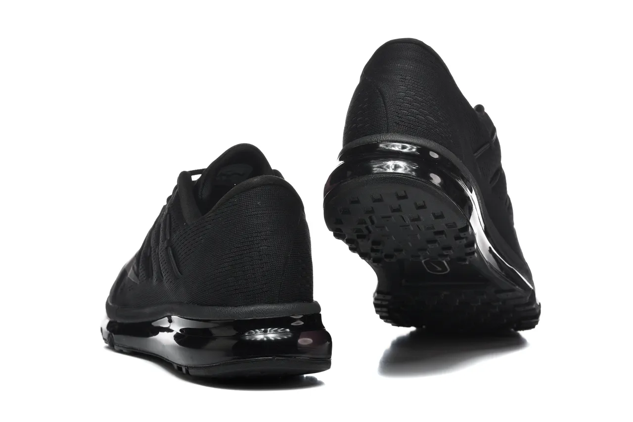Nike Black Knit Upper Full-Length Visible Air Unit Running Shoes 2