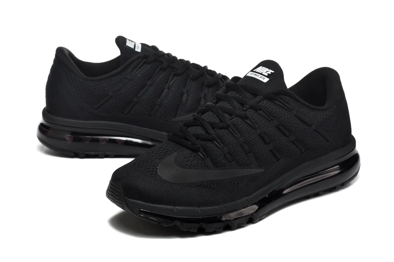 Nike Black Knit Upper Full-Length Visible Air Unit Running Shoes 4