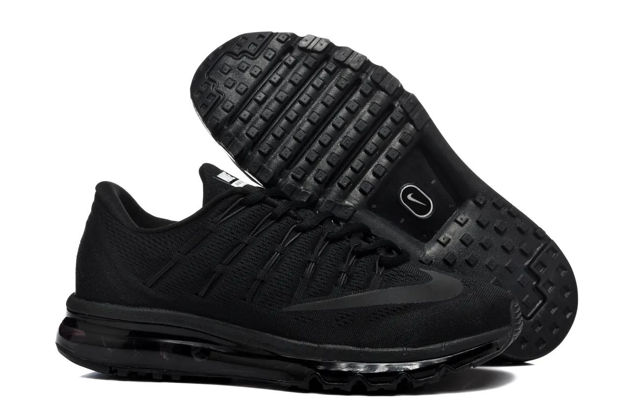 Nike Black Knit Upper Full-Length Visible Air Unit Running Shoes 5