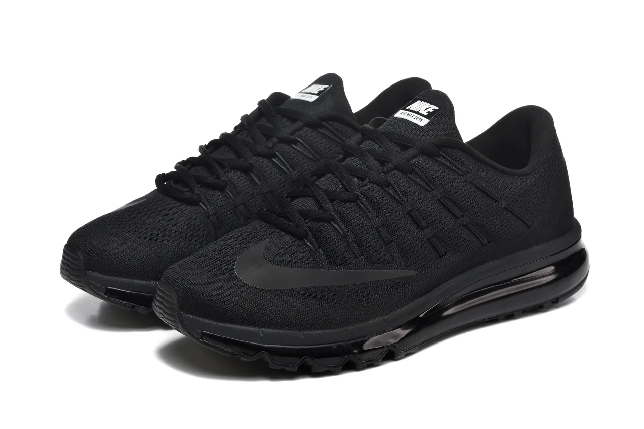 Nike Black Knit Upper Full-Length Visible Air Unit Running Shoes 6