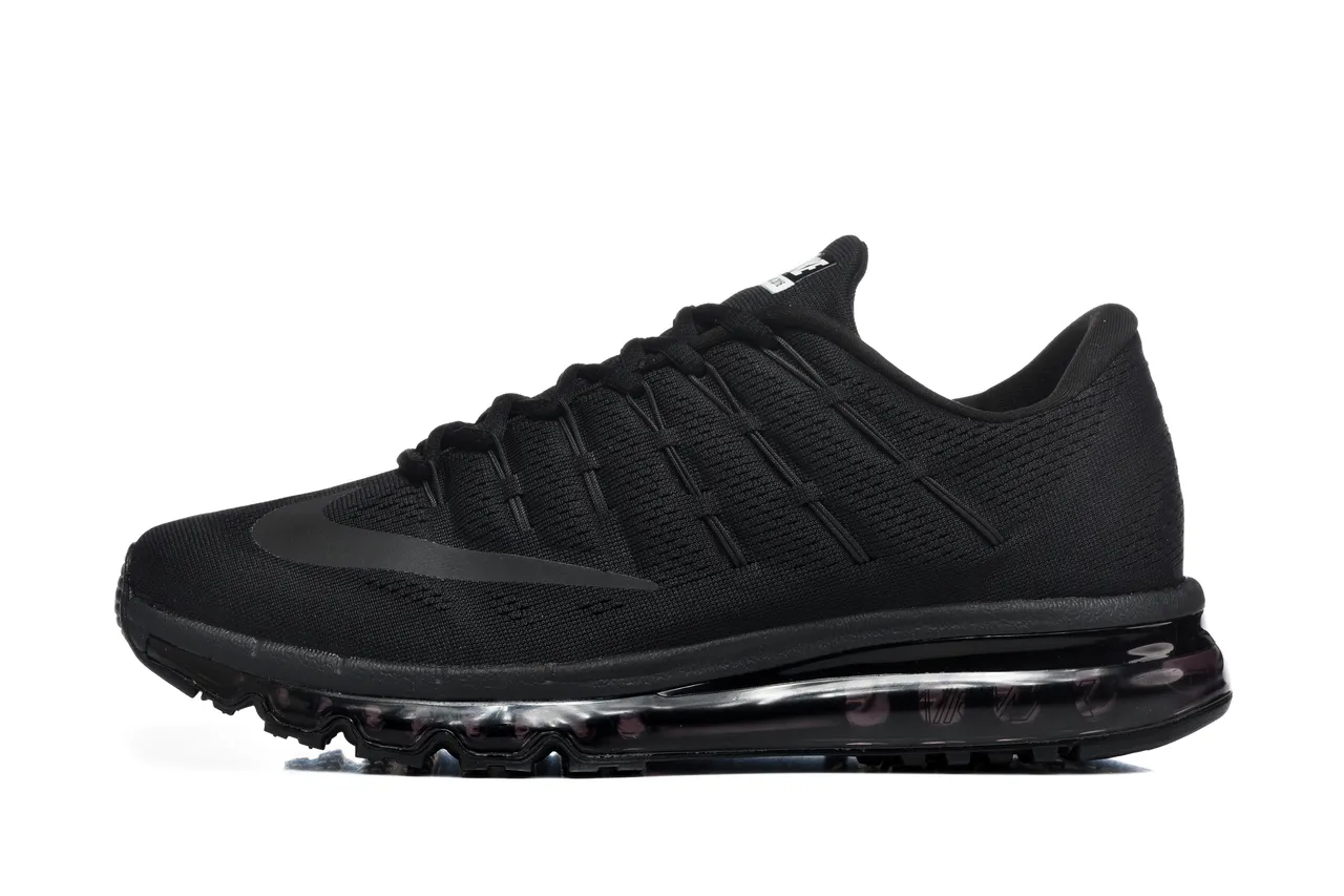 Nike Black Knit Upper Full-Length Visible Air Unit Running Shoes 7