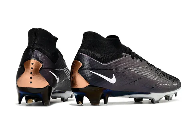 Nike কালো বেগুনি হাই-কাট সক-ফিট কলার টেক্সচার্ড সিন্থেটিক আপার ফার্ম-গ্রাউন্ড সকার জুতা 7
