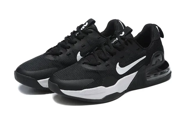 Nike Chaussures de course noires et blanches avec upper en maille visible Air Unit 2