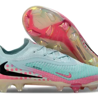 Nike bleu et rose upper tricoté Polka-Dot Overlay Firm-Ground chaussures de football