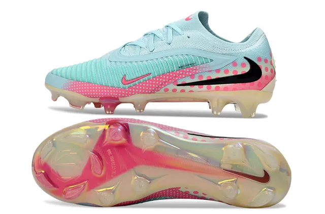Nike bleu et rose upper tricoté Polka-Dot Overlay Firm-Ground chaussures de football 6
