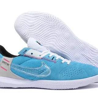 Nike أزرق وردي مثقوب سويد علوي شفاف Swoosh تداخل حذاء رياضي