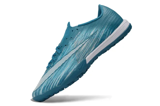 Nike Blue White Flyweave Upper Low-Cut Sole Turf Soccer Shoes 3