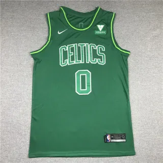 Nike Boston Celtics Jayson Tatum Reward Edition 绿色网眼针织无袖球衣