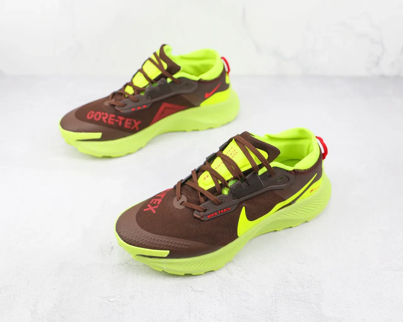 नाइक ब्राउन येलो Trail Silhouette GORE-TEX वॉटरप्रूफ रनिंग शूज 4