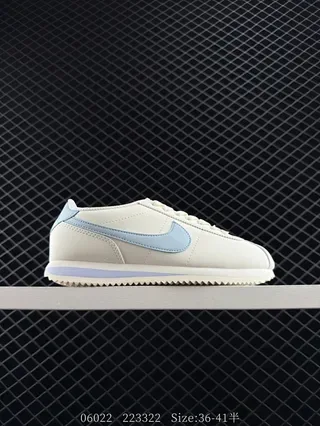 Nike Classic Cortez Off-White and Light Blue Lifestyle Sneakers 2