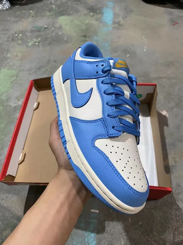 Nike Dunk Low Blue and Cream Lifestyle Sneakers 2
