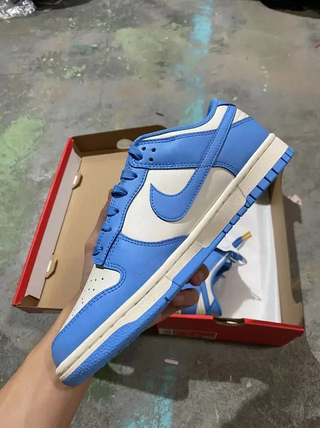 Nike Dunk Low Blue and Cream Lifestyle Sneakers 4