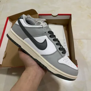 Nike Dunk Low أبيض رمادي أسود حذاء أسلوب حياة