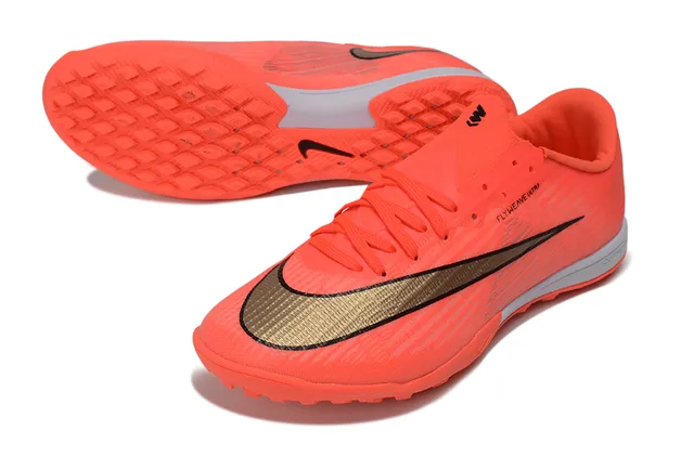 Nike Flyweave Ultra Orange Silver Turf Soccer Shoes 4