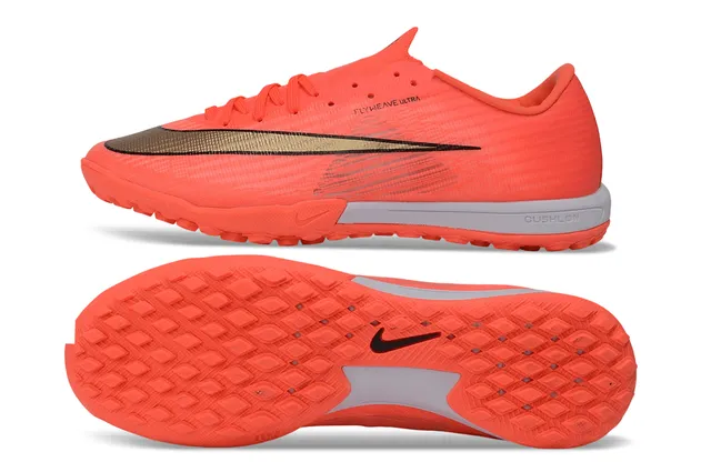 Nike Flyweave Ultra Orange Silver Turf Soccer Shoes 6