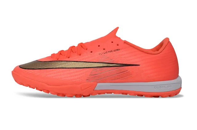 Nike Flyweave Ultra Orange Silver Turf Soccer Shoes 7