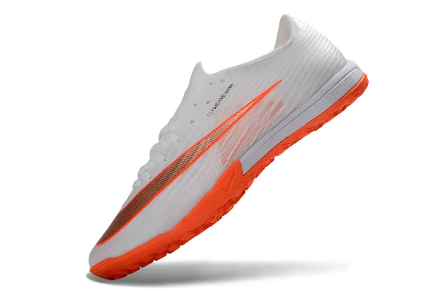 Nike Flyweave Ultra White Orange Turf Soccer Shoes 3