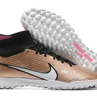 Nike 金黑袜套领金属针织鞋面草皮足球鞋