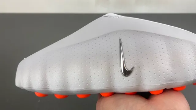 Nike Gray Orange Slip-On Construction Perforated Monolithic Upper Sneakers 2