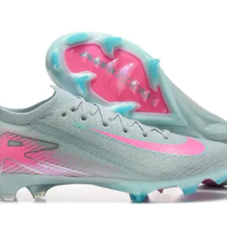 Nike Gris Rose Basse Coupe Tige Ajustée Chaussure Unité Semelle Translucide Terrain Firme Chaussures de Football