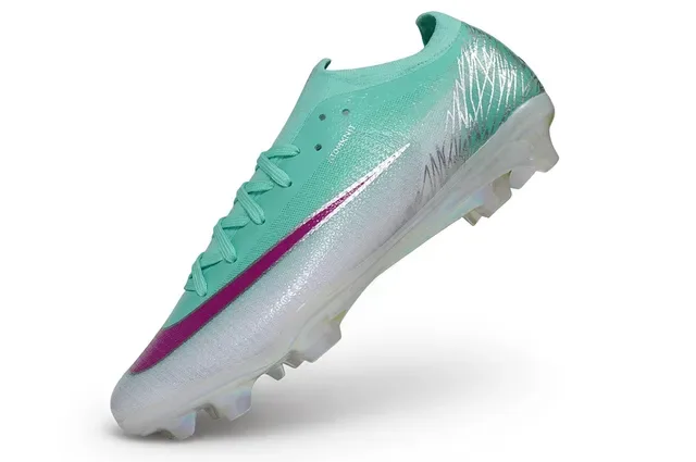 Nike Vert Rose Low-Cut Sock-Fit Upper Iridescent Translucent Sole Firm-Ground Chaussures de Football 3