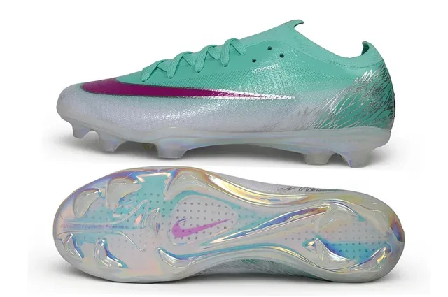 Nike Vert Rose Low-Cut Sock-Fit Upper Iridescent Translucent Sole Firm-Ground Chaussures de Football 6