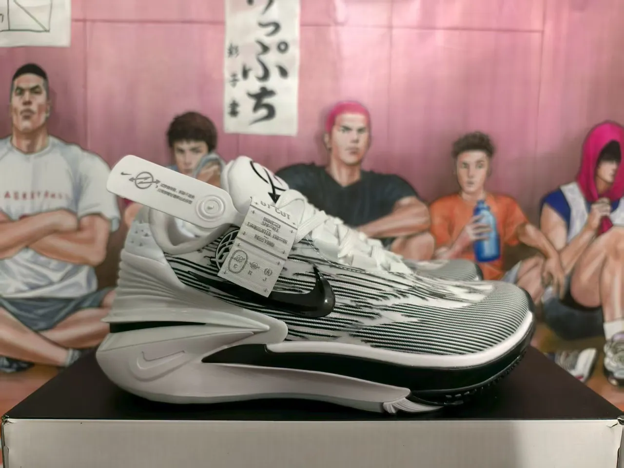 Nike GT Cut White Black Striped Basketball Shoes 2